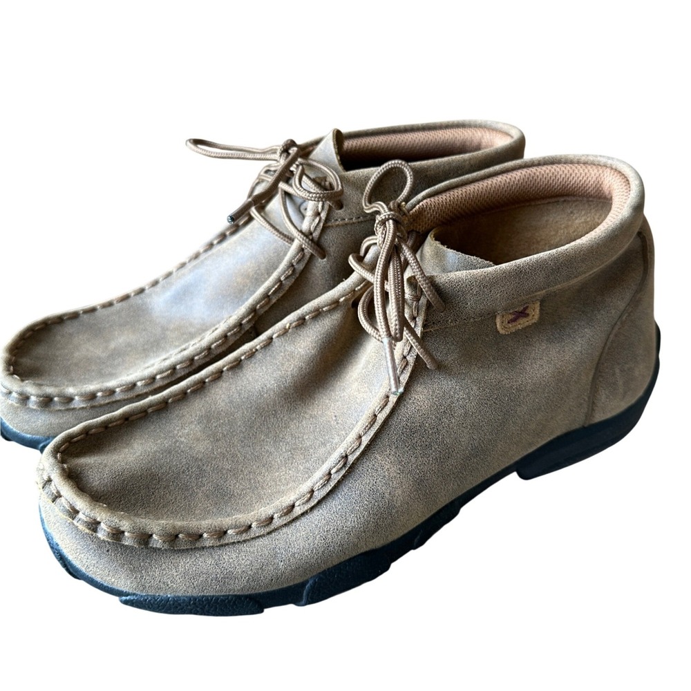 Twisted X Kids Driving Moc Shoes YDM0001 Brown Distressed Leather Size 4M